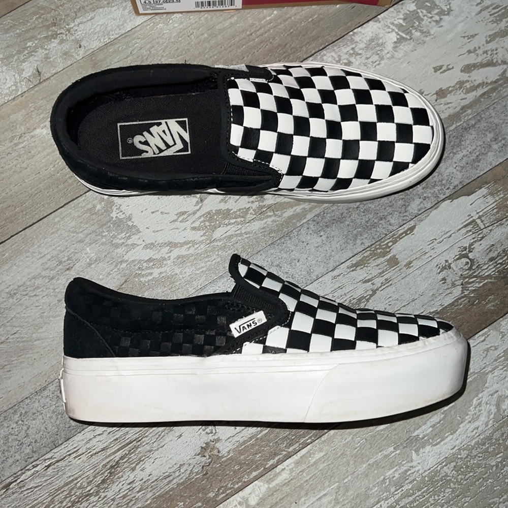 Vans platform woven slip-ons